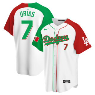 Men's Julio Urias Los Angeles Dodgers Cool Base Jersey Mexico Black Mexican Heritage Night