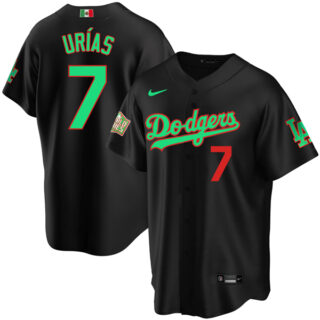 Men's Julio Urias Los Angeles Dodgers Cool Base Jersey Mexico Black Mexico Black