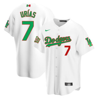 Men's Julio Urias Los Angeles Dodgers Cool Base Jersey Mexico Black Mexico White