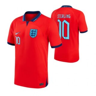 Youth Raheem Sterling England National Team Red Away Soccer Jersey 2022-23