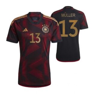 Youth Thomas Muller Germany National Team Black Away Soccer Jersey 2022-23