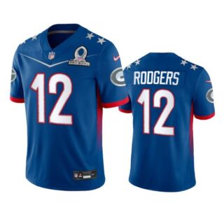Men's Aaron Rodgers Green Bay Packers 2022 NFC Pro Bowl Stitched Jersey Royal