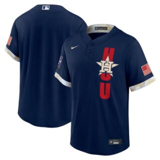 Youth Houston Astros 2021 MLB All-Star Navy Jersey Worn In-Game - Stitched