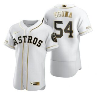 Men's Roberto Osuna Houston Astros Flex Base Jersey White Golden