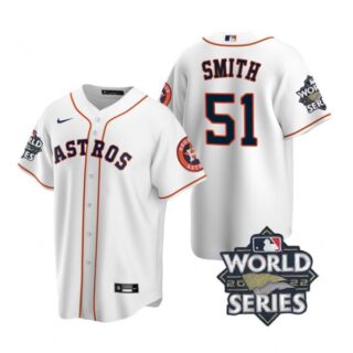 Men's Houston Astros Will Smith 2022 World Series White Home Stitched Jersey