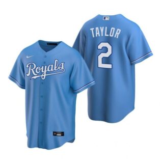 Men's Michael A. Taylor Kansas City Royals Cool Base Jersey Light Blue