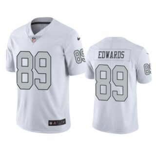 Men's #89 Bryan Edwards Las Vegas Raiders White Color Rush Limited Jersey Stitched