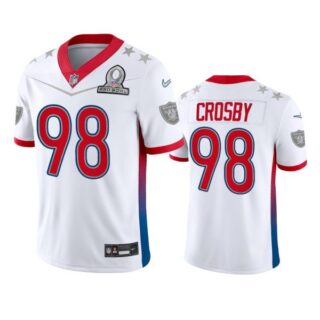 Men's Maxx Crosby Las Vegas Raiders 2022 AFC Pro Bowl Stitched Jersey White