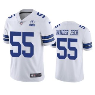 Men's #55 Leighton Vander Esch Dallas Cowboys Vapor Limited Jersey Stitched White