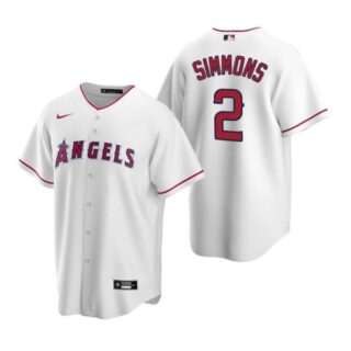 Men's Andrelton Simmons Los Angeles Angels Cool Base Jersey White