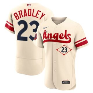 Men's Flex Base Los Angeles Angels Archie Bradley 2022 City Connect Cream Stitched Jersey