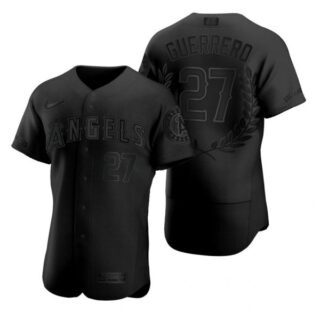 Men's Vladimir Guerrero Los Angeles Angels Flex Base Jersey Black Award