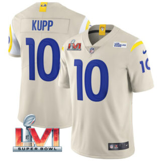 Men's Cooper Kupp Los Angeles Rams 2022 Super Bowl LVI Vapor Limited Stitched Jersey Bone