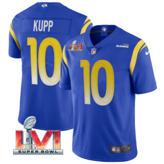 Men's Cooper Kupp Los Angeles Rams 2022 Super Bowl LVI Vapor Limited Stitched Jersey Royal