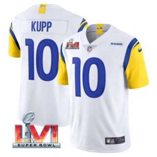 Men's Cooper Kupp Los Angeles Rams 2022 Super Bowl LVI Vapor Limited Stitched Jersey White