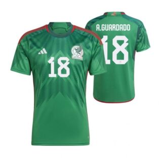 Youth Andres Guardado Mexico National Team Green Home Soccer Jersey 2022-23