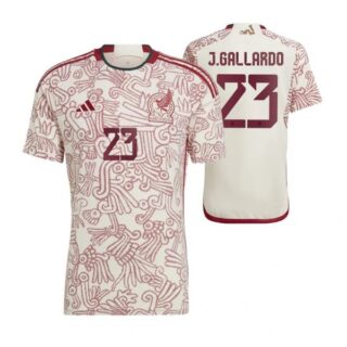 Men's Jesus Gallardo Mexico National Team White Away Soccer Jersey 2022-23