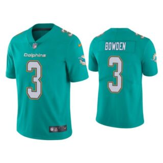 Men's Lynn Bowden Miami Dolphins Vapor Limited Stitched Jersey Aqua