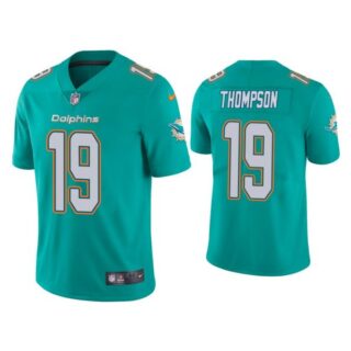 Men's Skylar Thompson Miami Dolphins Vapor Limited Stitched Jersey Aqua