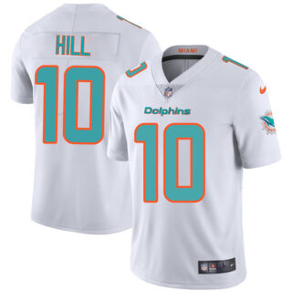 Men's Miami Dolphins Tyreek Hill White Vapor Limited Stitched Jersey