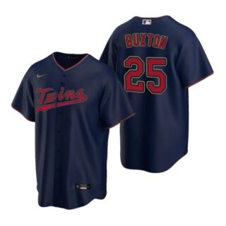 Men's Byron Buxton Minnesota Twins Cool Base Jersey Navy