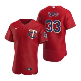 Men's J.A. Happ Minnesota Twins Flex Base Jersey Red