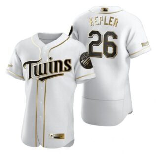 Men's Max Kepler Minnesota Twins Flex Base Jersey White Golden