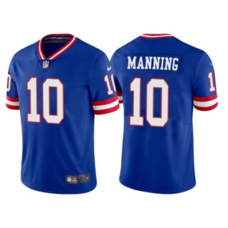 Men's New York Giants Eli Manning Royal Classic Vapor Limited Stitched Jersey
