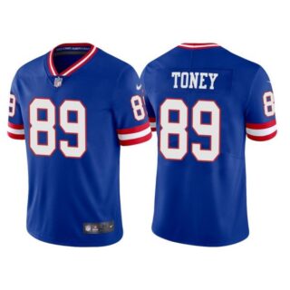 Men's New York Giants Kadarius Toney Royal Classic Vapor Limited Stitched Jersey