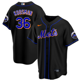 Men's - Cool Base New York Mets Jerry Koosman Black Throwback Jersey - Stitched