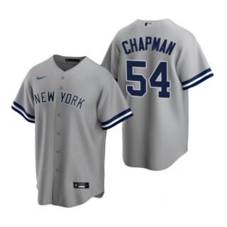 Men's Aroldis Chapman New York Yankees Cool Base Jersey Gray