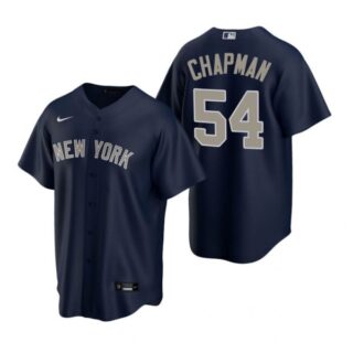 Men's Aroldis Chapman New York Yankees Cool Base Jersey Navy