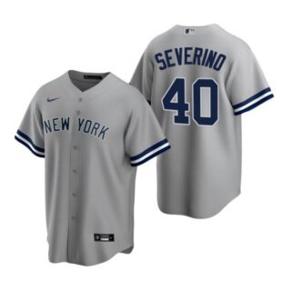 Men's Luis Severino New York Yankees Cool Base Jersey Gray