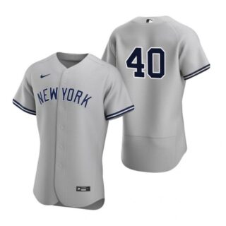 Men's Luis Severino New York Yankees Flex Base Jersey Gray