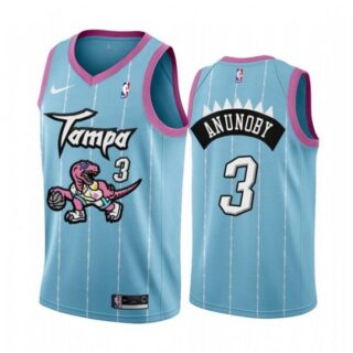 Men's OG Anunoby Toronto Raptors Basketball Jersey Blue