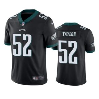 Men's Davion Taylor Philadelphia Eagles Vapor Limited Jersey Stitched Black