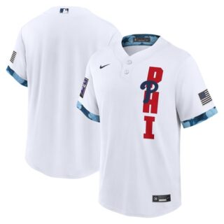 Men's - Cool Base Philadelphia Phillies 2021 MLB All-Star White Jersey Worn In-Game - Stitched