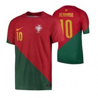 Youth Bernardo Silva Portugal National Team Red Home Soccer Jersey 2022-23