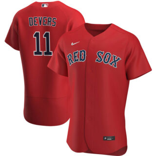 Men's Boston Red Sox #11 Rafael Devers Jersey Flex Base Red
