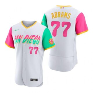 Men's Flex Base San Diego Padres Cj Abrams White City Connect Stitched Jersey