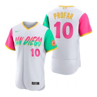 Men's Flex Base San Diego Padres Jurickson Profar White City Connect Stitched Jersey