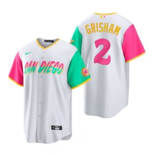 Youth San Diego Padres Trent Grisham White City Connect Stitched Jersey