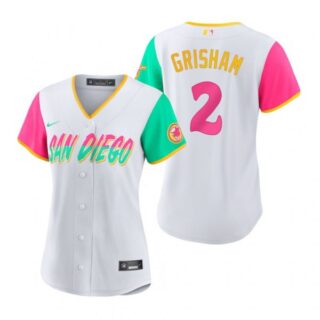 Women's San Diego Padres Trent Grisham White City Connect Stitched Jersey
