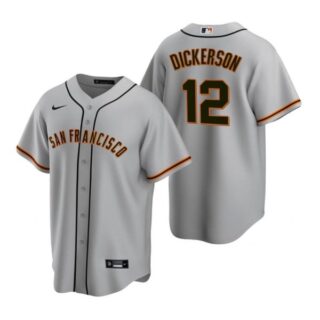 Men's #12 Alex Dickerson San Francisco Giants Cool Base Jersey Gray