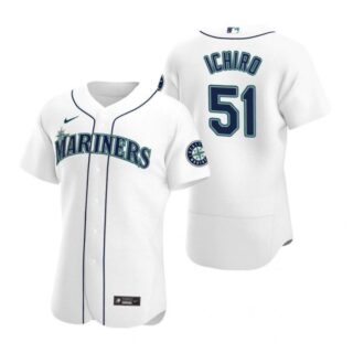 Men's Ichiro Suzuki Seattle Mariners Flex Base Jersey Black Golden White