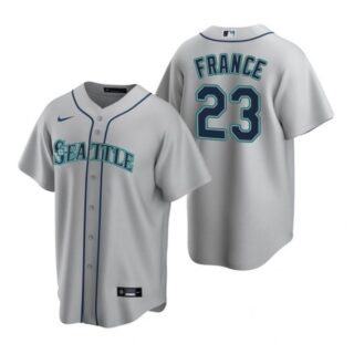 Men's Ty France Seattle Mariners Cool Base Jersey Gray Gray