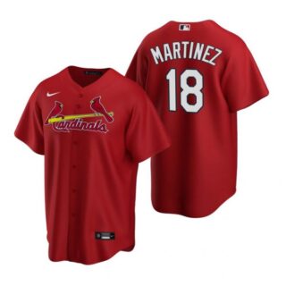 Men's Carlos Martinez St. Louis Cardinals Cool Base Jersey Cream Red