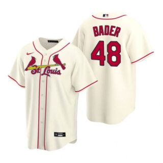 Men's Harrison Bader St. Louis Cardinals Cool Base Jersey White Cream