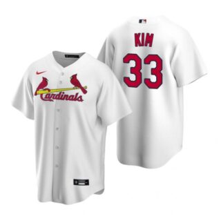 Men's Kwang Hyun Kim St. Louis Cardinals Cool Base Jersey Red White