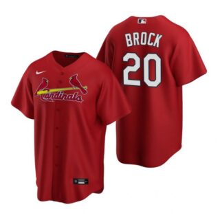 Men's Lou Brock St. Louis Cardinals Cool Base Jersey Red Red